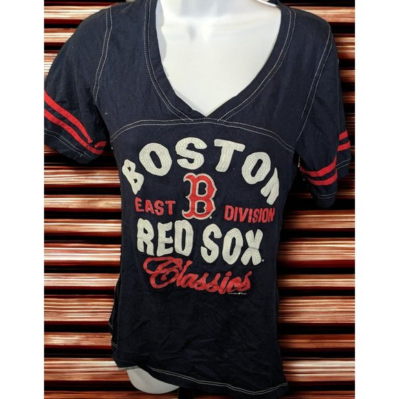 5th & Ocean Tops - Boston Red Sox V Neck Shirt